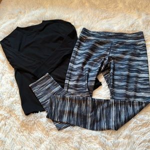 Girls long sleeve tshirt and leggings combo